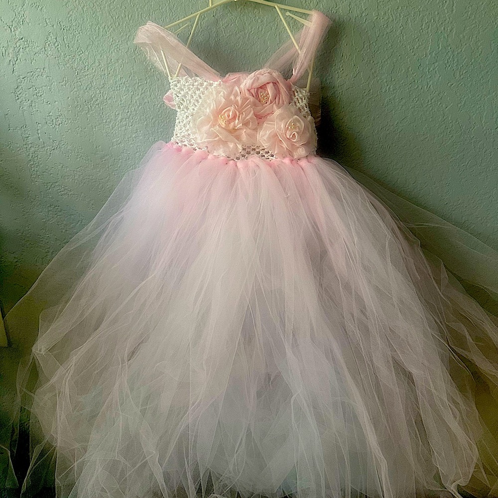 NWOT Princess, Flower Girl, Fairy Dress Up Costume. Pink, frilly, full.